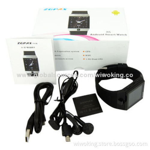 Watch Mobile Phone with Google's Android and Bluetooth Smartphone Design, 850/900/1,800/1,900MHz
